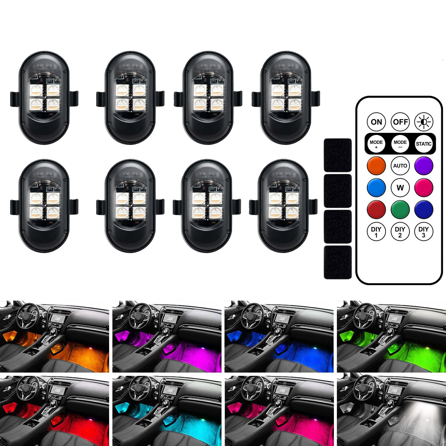 Drone Beacon Light - Upgraded 4LEDs Wireless LED Strobe Aircraft