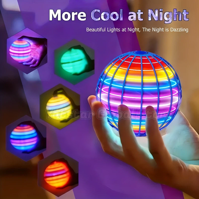 Drone Beacon Light - LED Light Up Flying Orb Boomerang