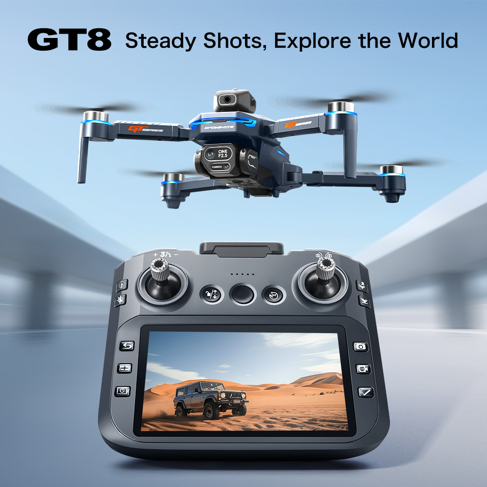 Drone Power Bank - GT8 Obstacle Avoidance Aerial Drone –