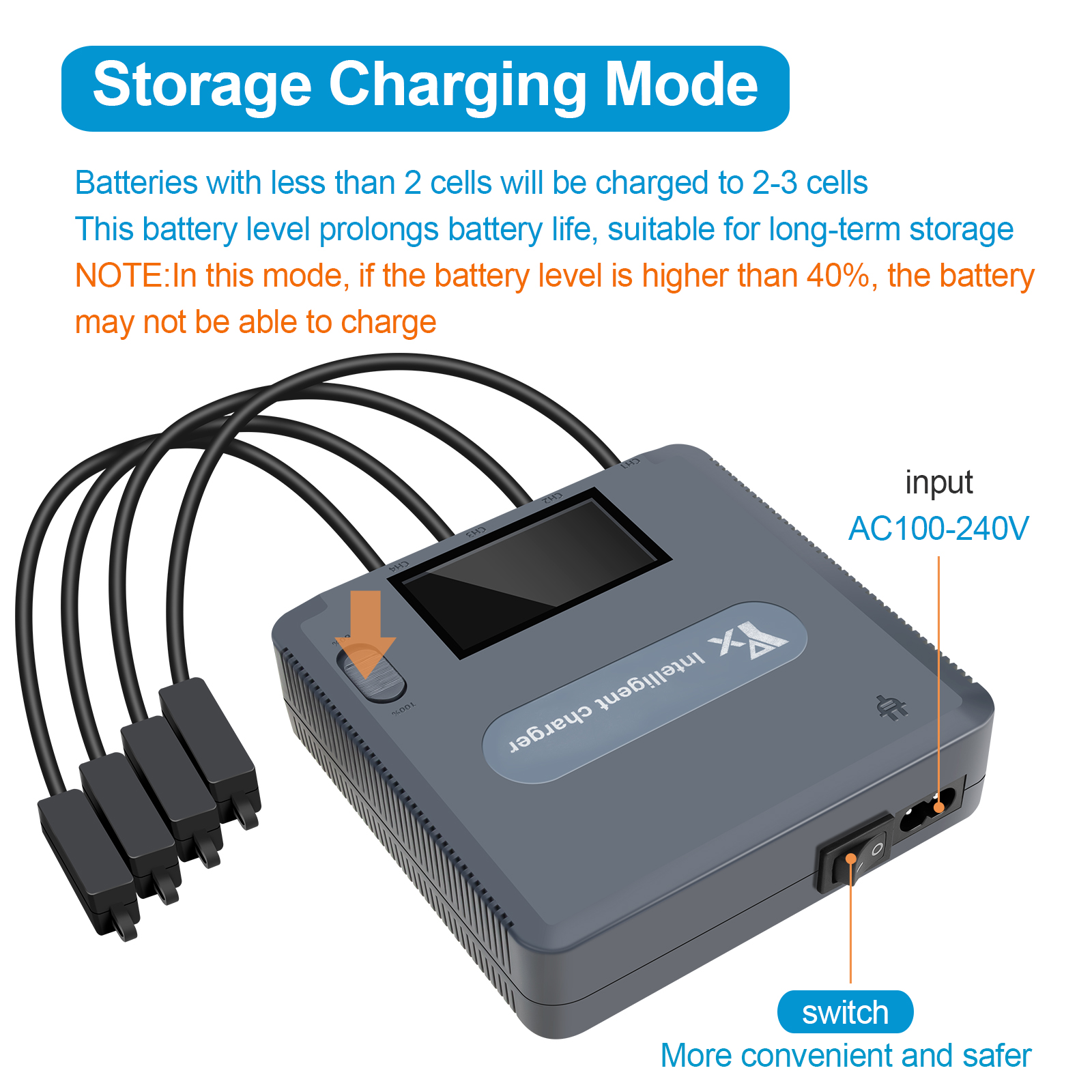 6 in 1 Digital display Battery - Drone Charging Hub reseña y precio