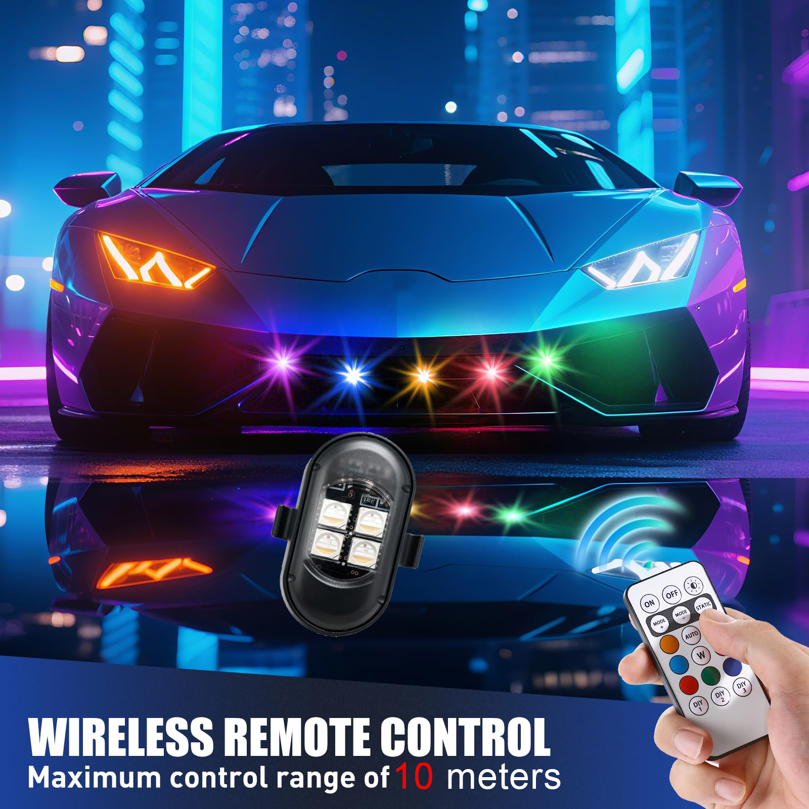 Upgraded 4LEDs Wireless LED St - Drone Beacon Light reseña y precio