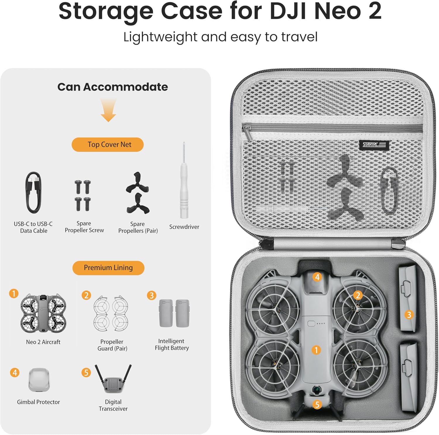 STARTRC Neo 2 Portable PU Shou - Drone Carrying Case reseña y precio