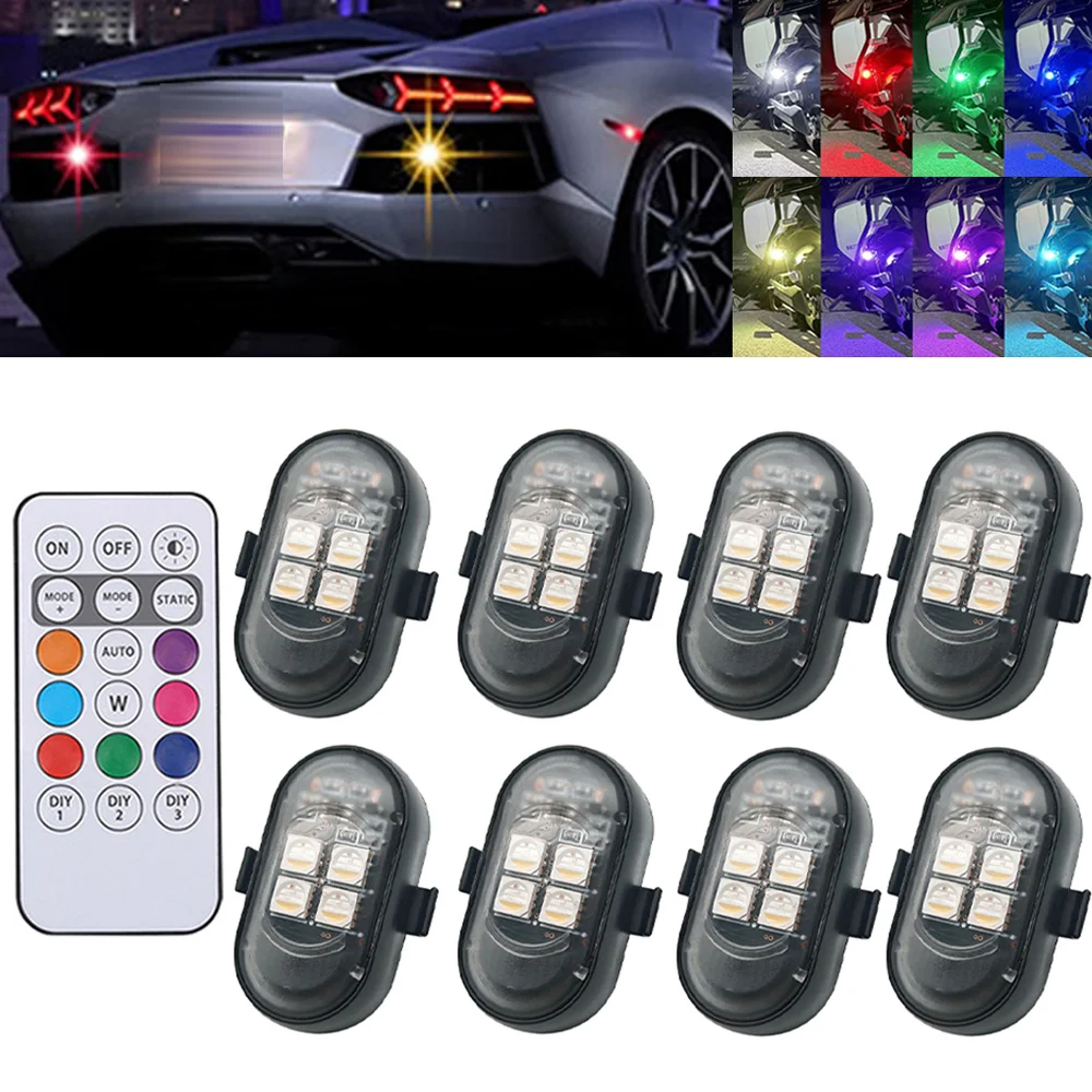 1-8PCS USB Rechargeable Waterp - Drone Strobe Light reseña y precio