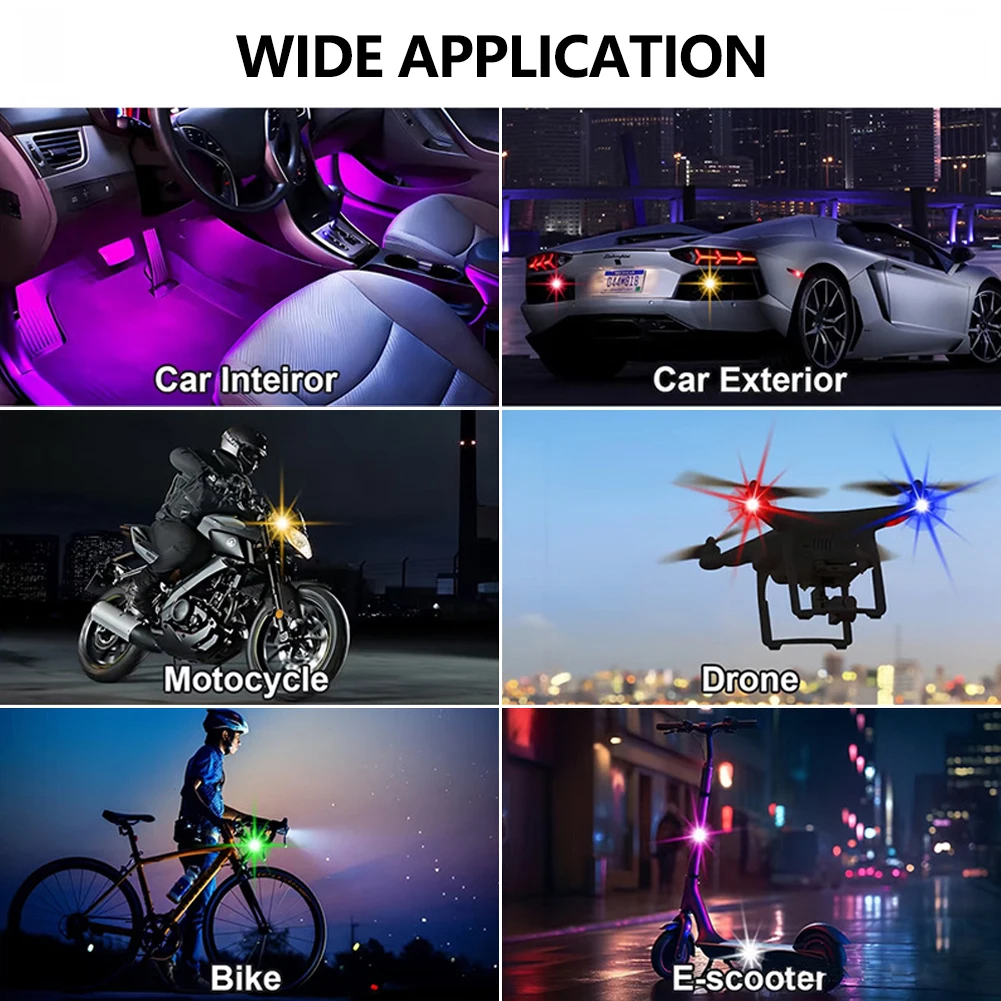 1-8PCS USB Rechargeable Waterp - Drone Strobe Light reseña y precio
