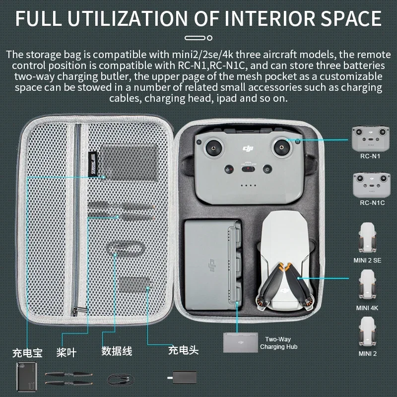 Mini 2 Shoulder Bag PU Portabl - Drone Carrying Case reseña y precio