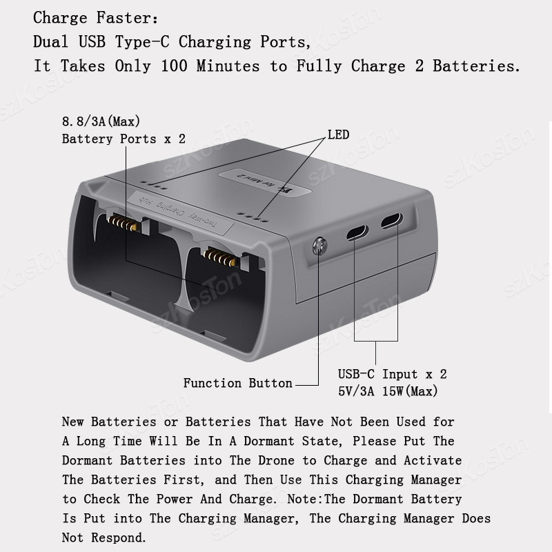 For DJI Mini 4K/MINI 2/Mini 2  - Drone Charging Hub reseña y precio