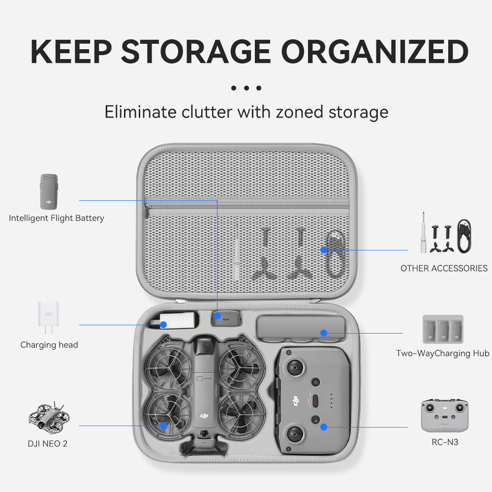 XFJI Travel Organizer Bag for  - Drone Hard Shell Case reseña y precio