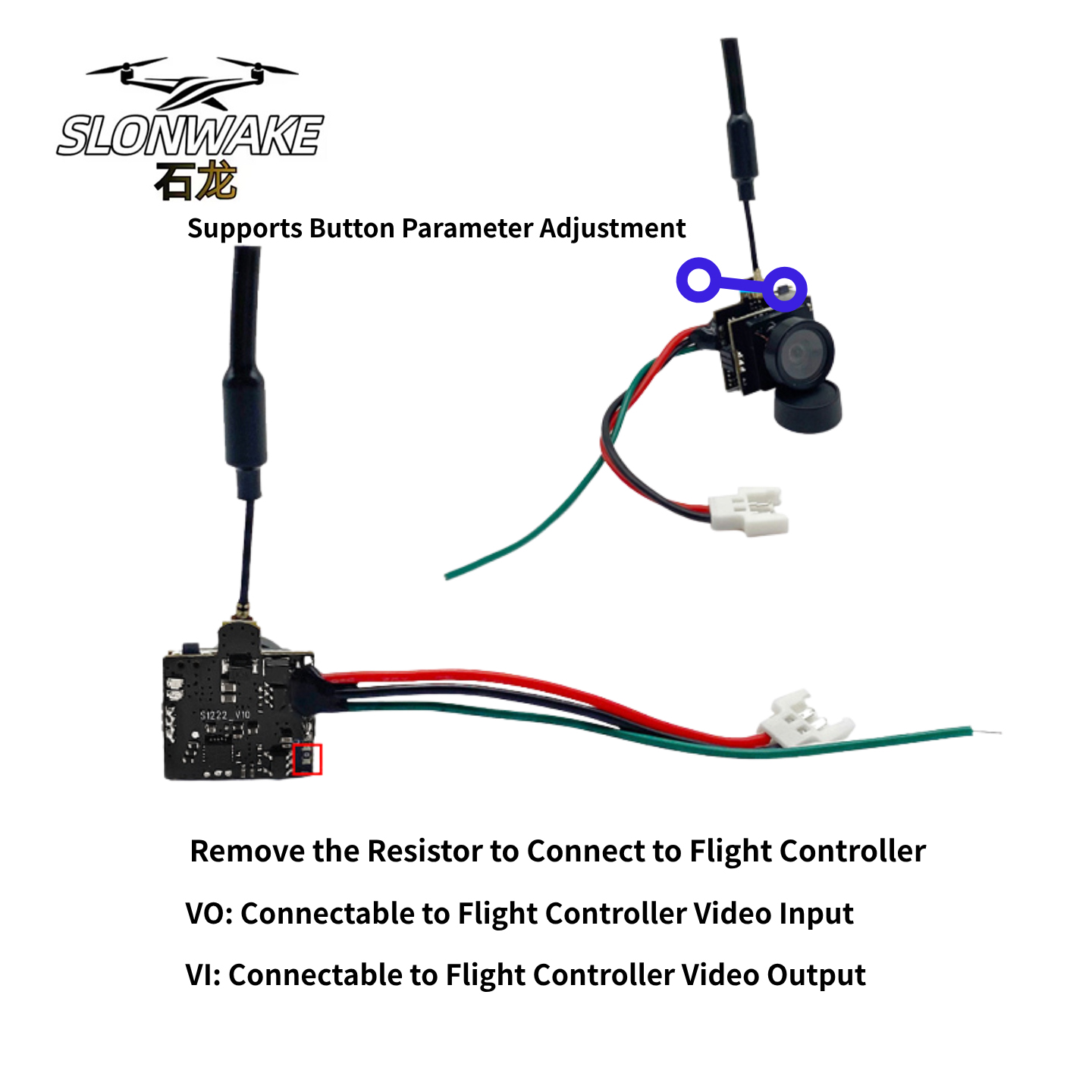 SLONWAKE 5.8G Analog Video Tra - Drone Controller Screen reseña y precio