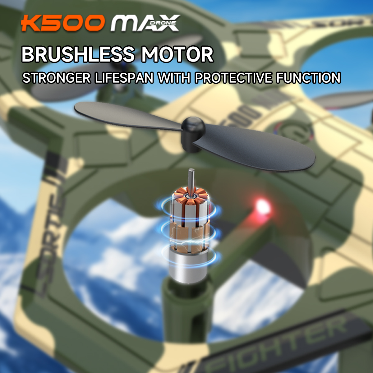 AXNEN K500 MAX RC Plane Fighte - Drone Beacon Light reseña y precio