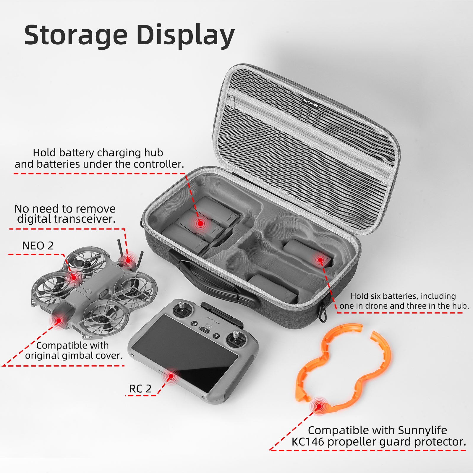 Portable Carrying Case For DJI - Drone Joystick Cover reseña y precio