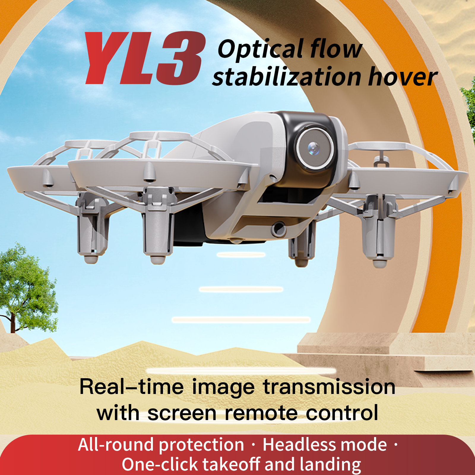 YL3 Remote-Controlled Drone wi - Drone Controller Screen reseña y precio