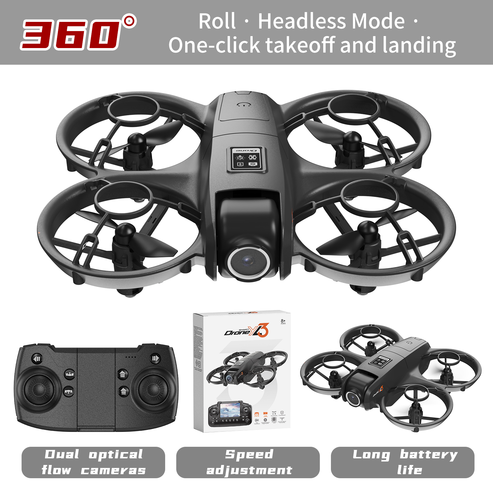 YL3 Remote-Controlled Drone wi - Drone Controller Screen reseña y precio