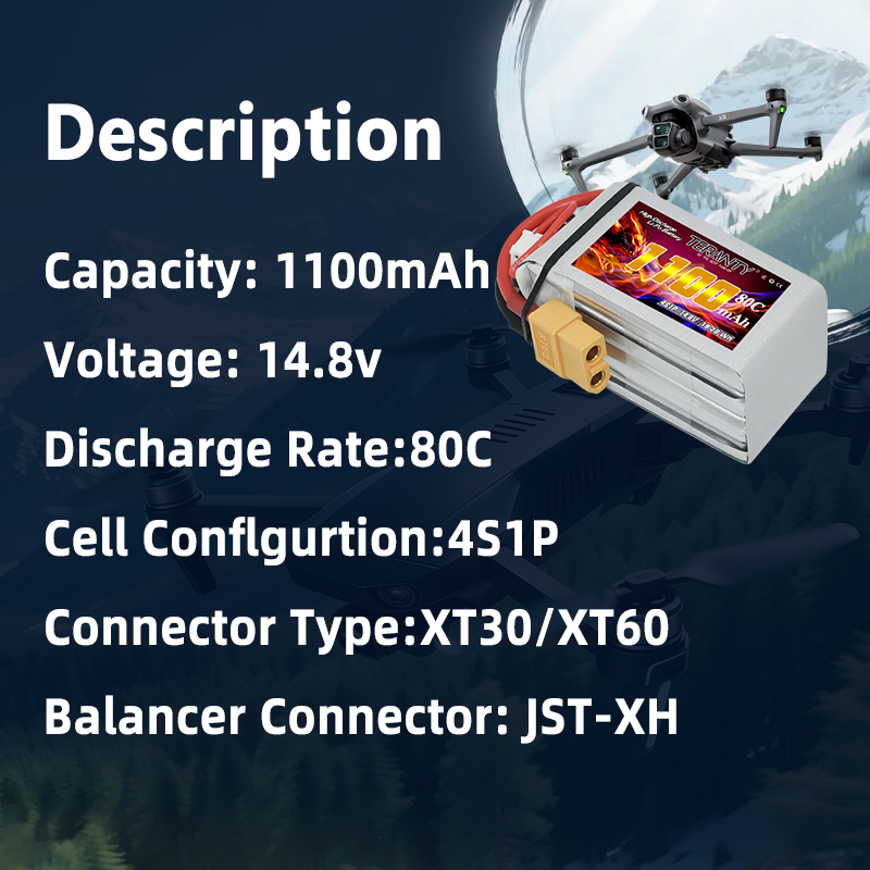 TERANTY 4S 1100mAh 80C/160C Li - Drone Power Bank reseña y precio