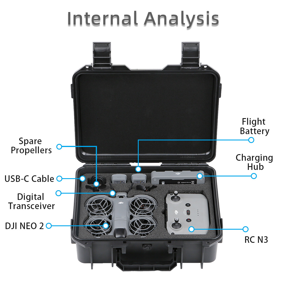 For DJI NEO 2 Case Bag Explosi - Drone Hard Shell Case reseña y precio