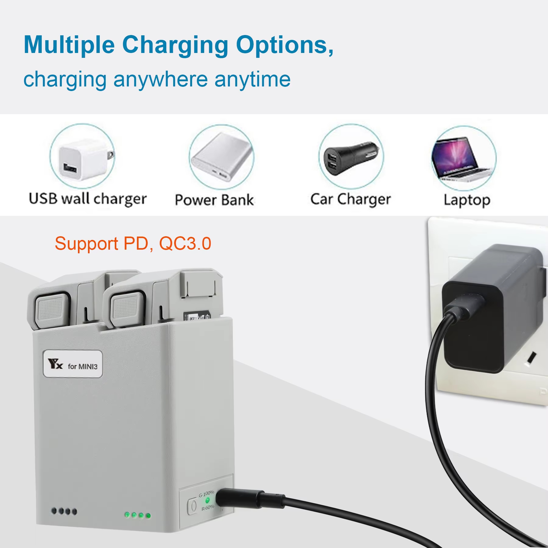 For DJI Mini 3Pro/4Pro Battery - Drone Charging Hub reseña y precio