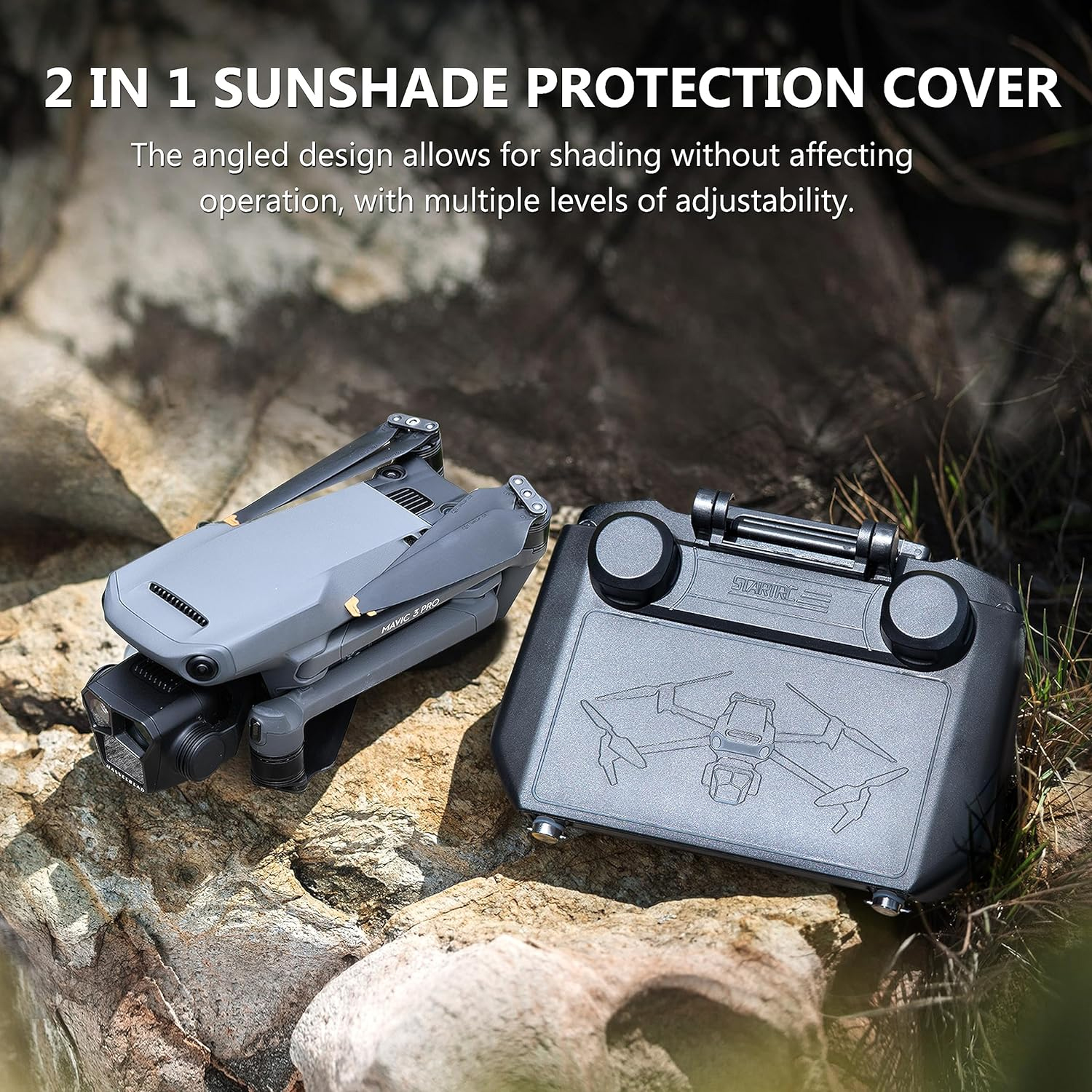 2-in-1 Sun Hood & Joystick Cov - Drone Control Stick reseña y precio
