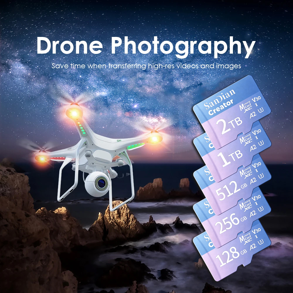 Mini SD Memory Card 128GB 256G - Drone Strobe Light reseña y precio