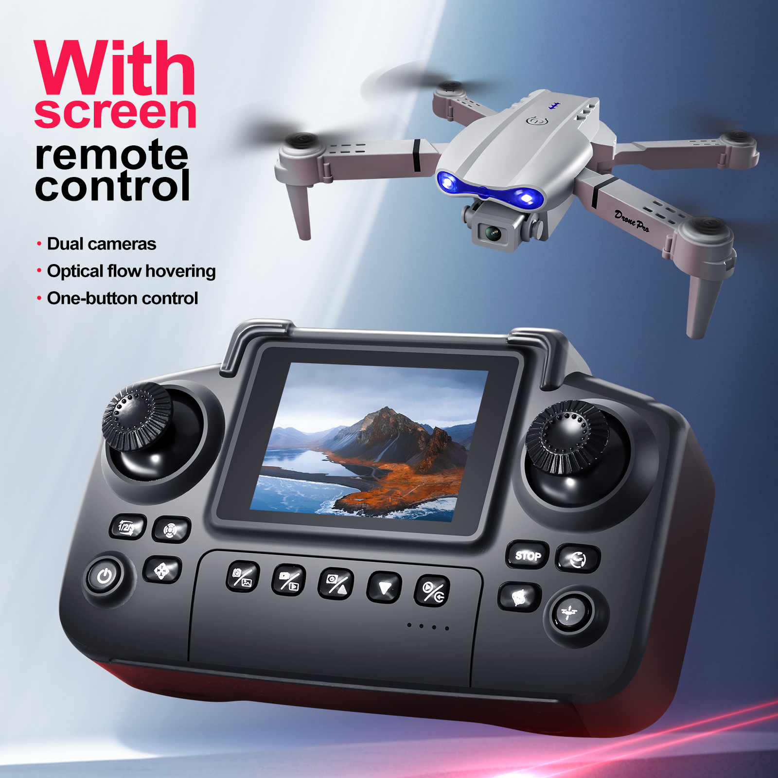 2025 New E88 E99 Upgraded Dron - Drone Controller Screen reseña y precio