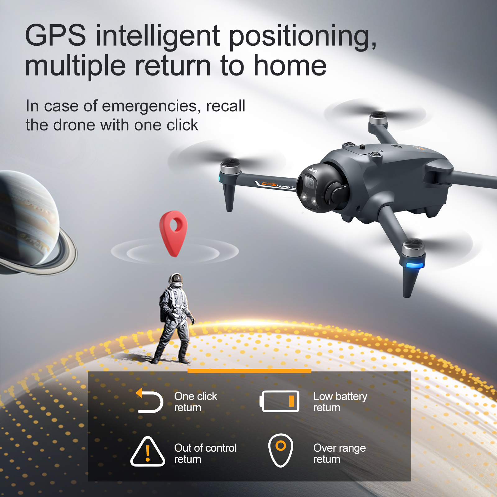 YL059 FPV GPS Quadcopter Drone - Drone Beacon Light reseña y precio