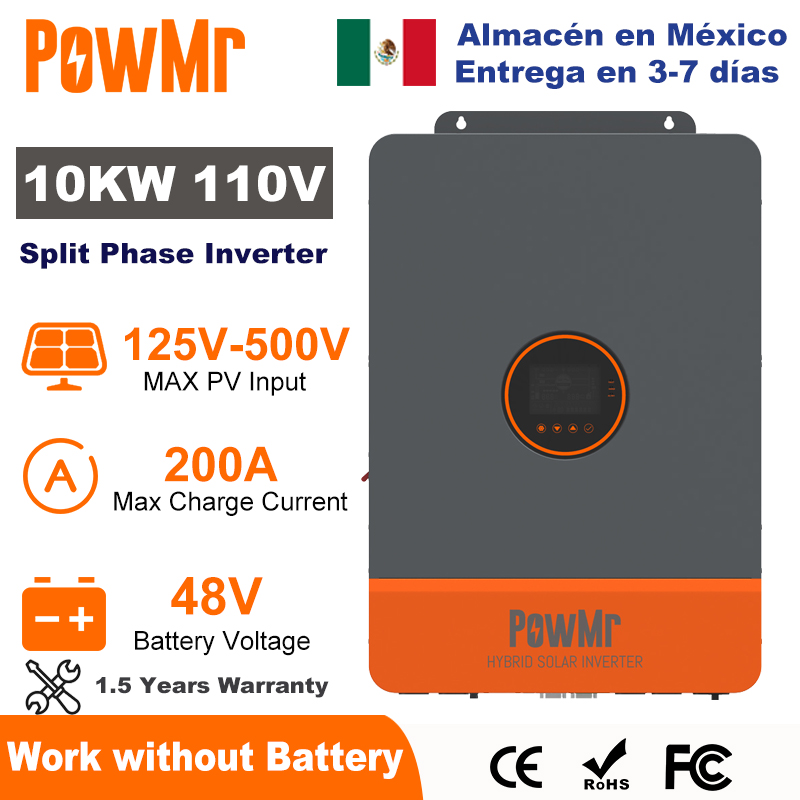 PowMr 10KW Split Phase Inverte - Drone Solar Charger reseña y precio