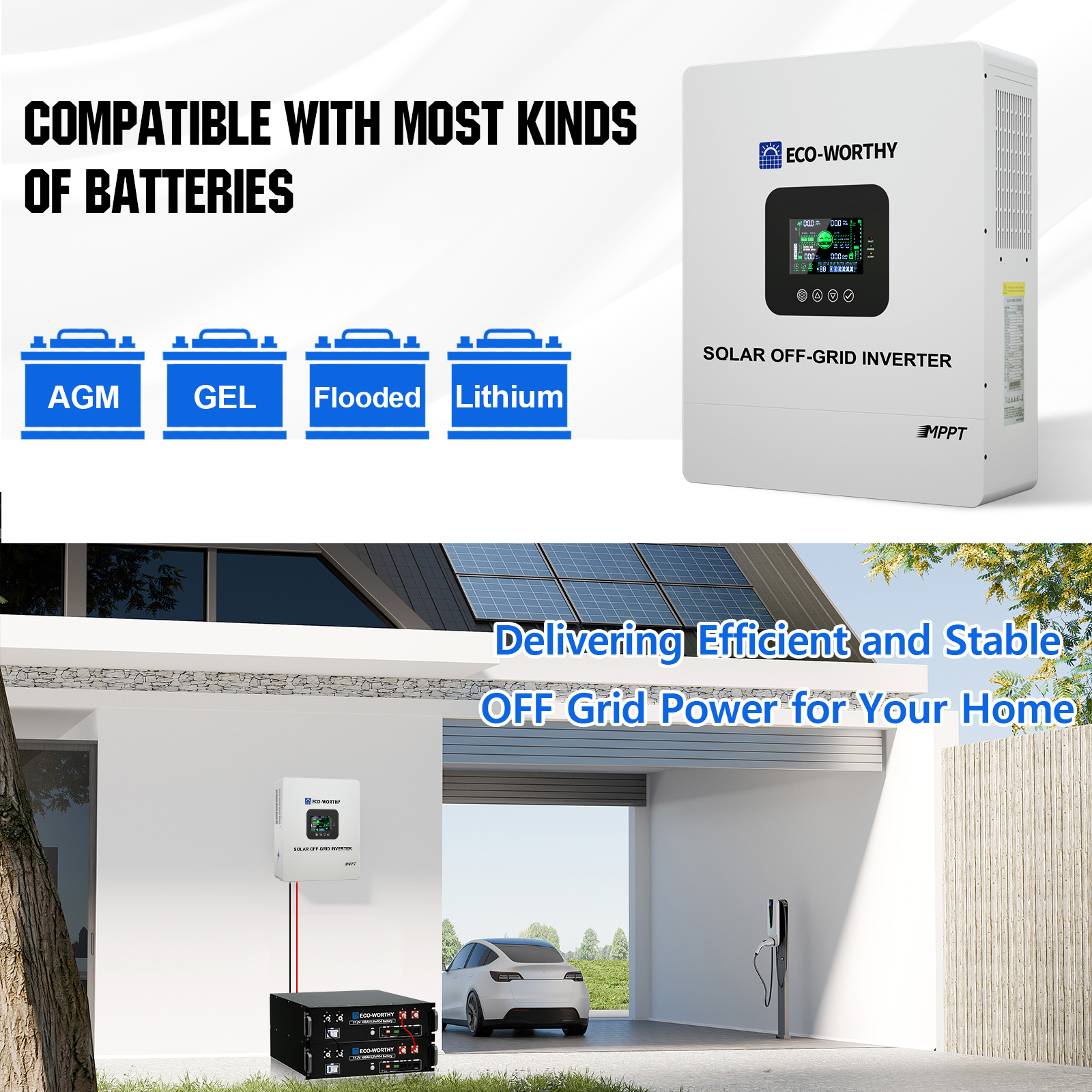 ECO-WORTHY UL1741 5000W 48V So - Drone Solar Charger reseña y precio